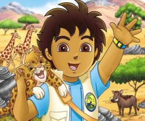 yapboz Diego ve Bebek Jaguar serisi Go Diego Go, tehlikeye hayvanlara yardım!
